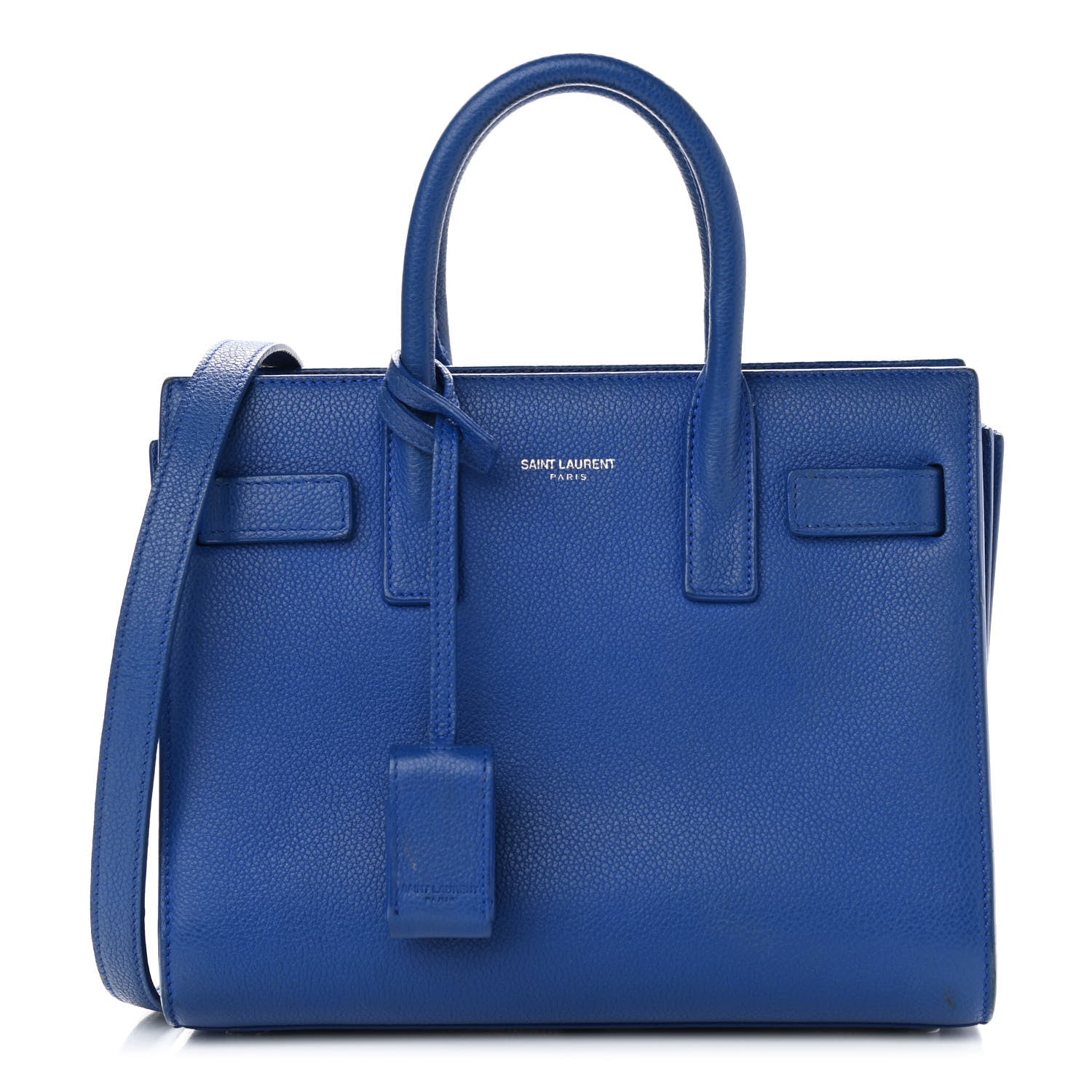 Saint Laurent Grained Calfskin Nano Sac De Jour Royal Blue 1 of 14