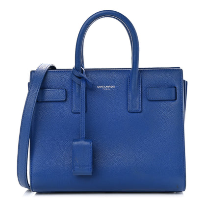 Saint Laurent Grained Calfskin Nano Sac De Jour Royal Blue 1 of 14