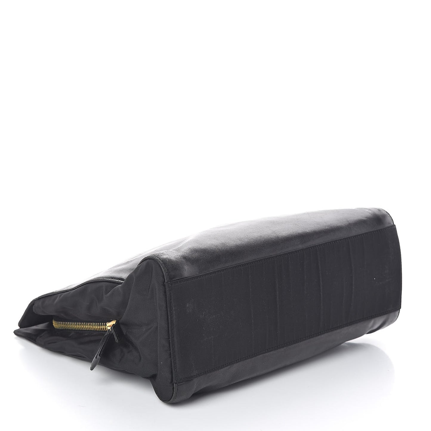 Nappa Tessuto Nylon Chain Tote Black