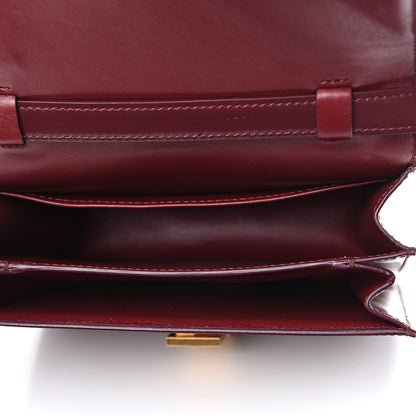 Celine Box Calfskin Teen Classic Box Flap Bag Burgundy 4 of 9
