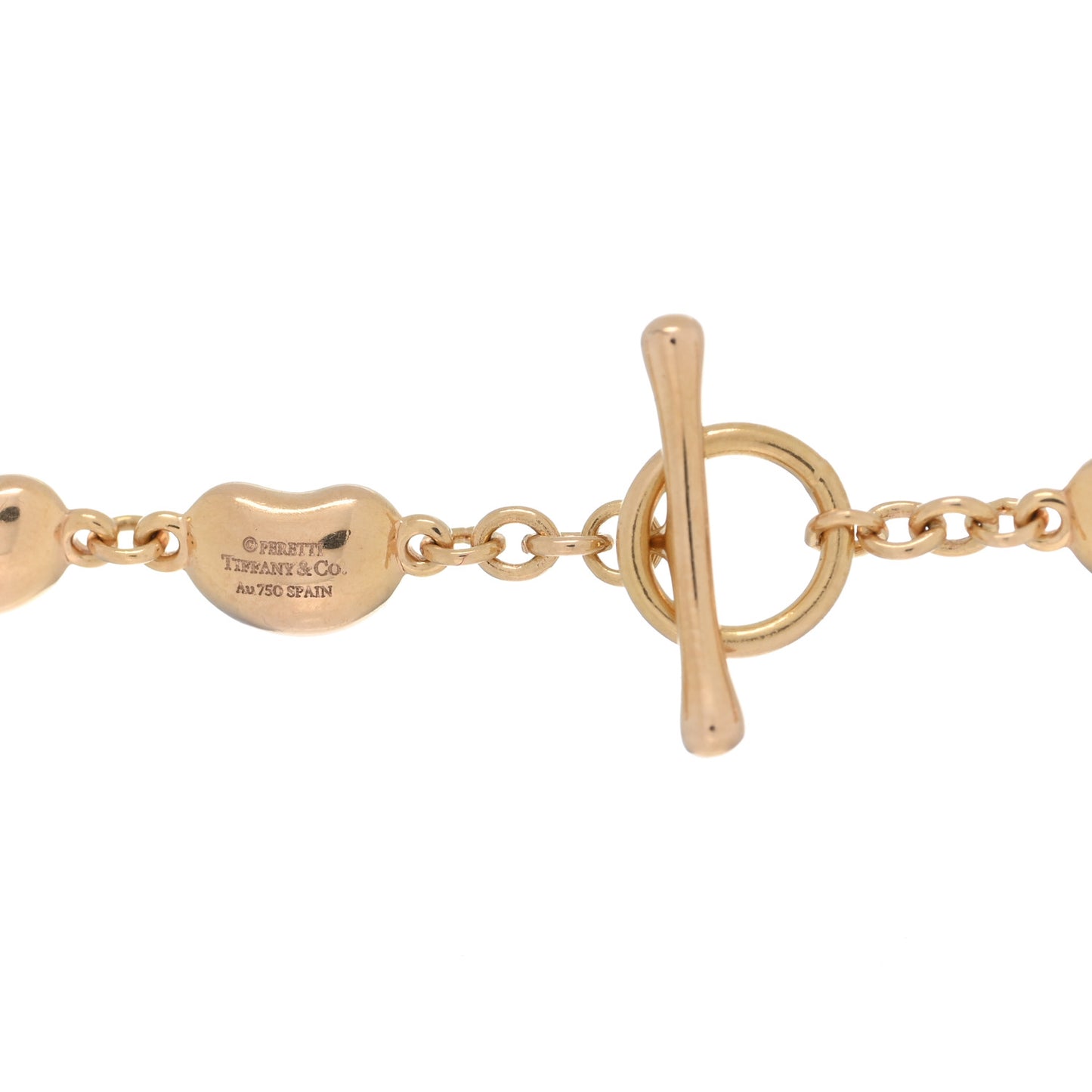 18K Rose Gold Mini Elsa Peretti Bean Link Necklace