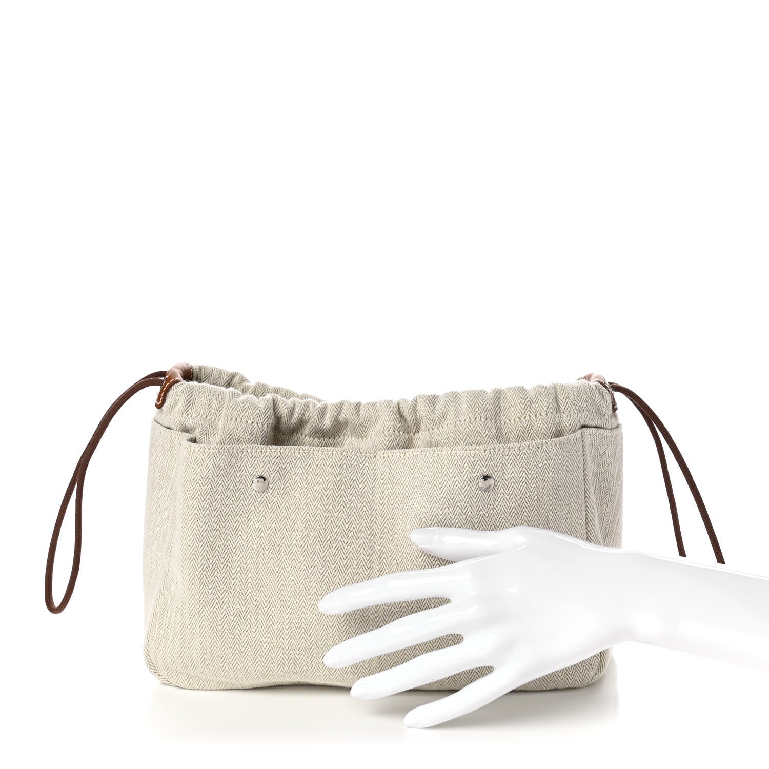 Hermes Canvas Barenia Fourbi 25 MM Pouch Naturel Fauve 2 of 8