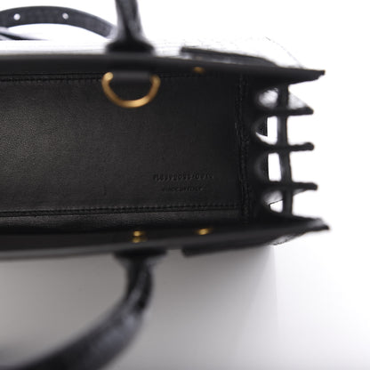 Saint Laurent Calfskin Crocodile Embossed Nano Sac De Jour Black 7 of 10