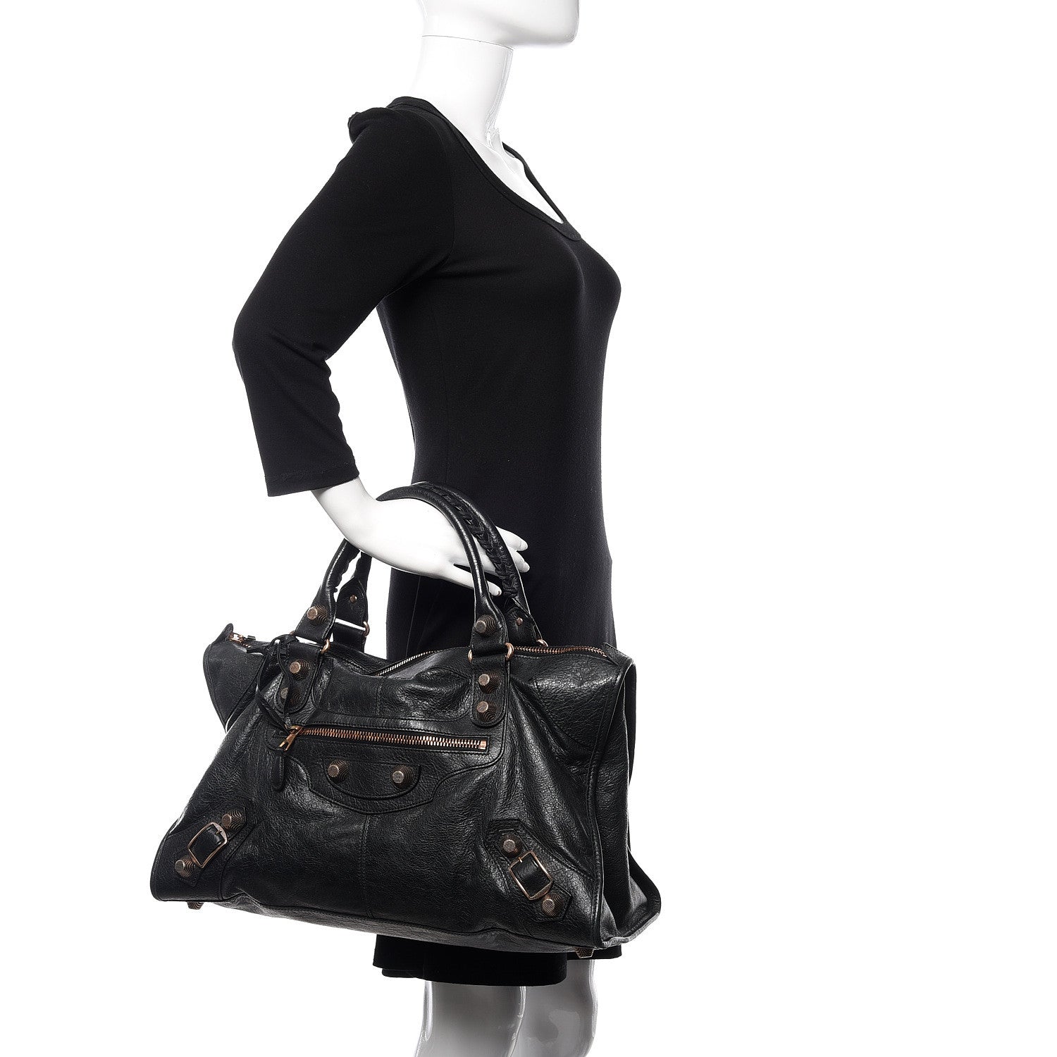 Balenciaga Agneau Giant 21 Rose Gold Hardware Work Black 2 of 14