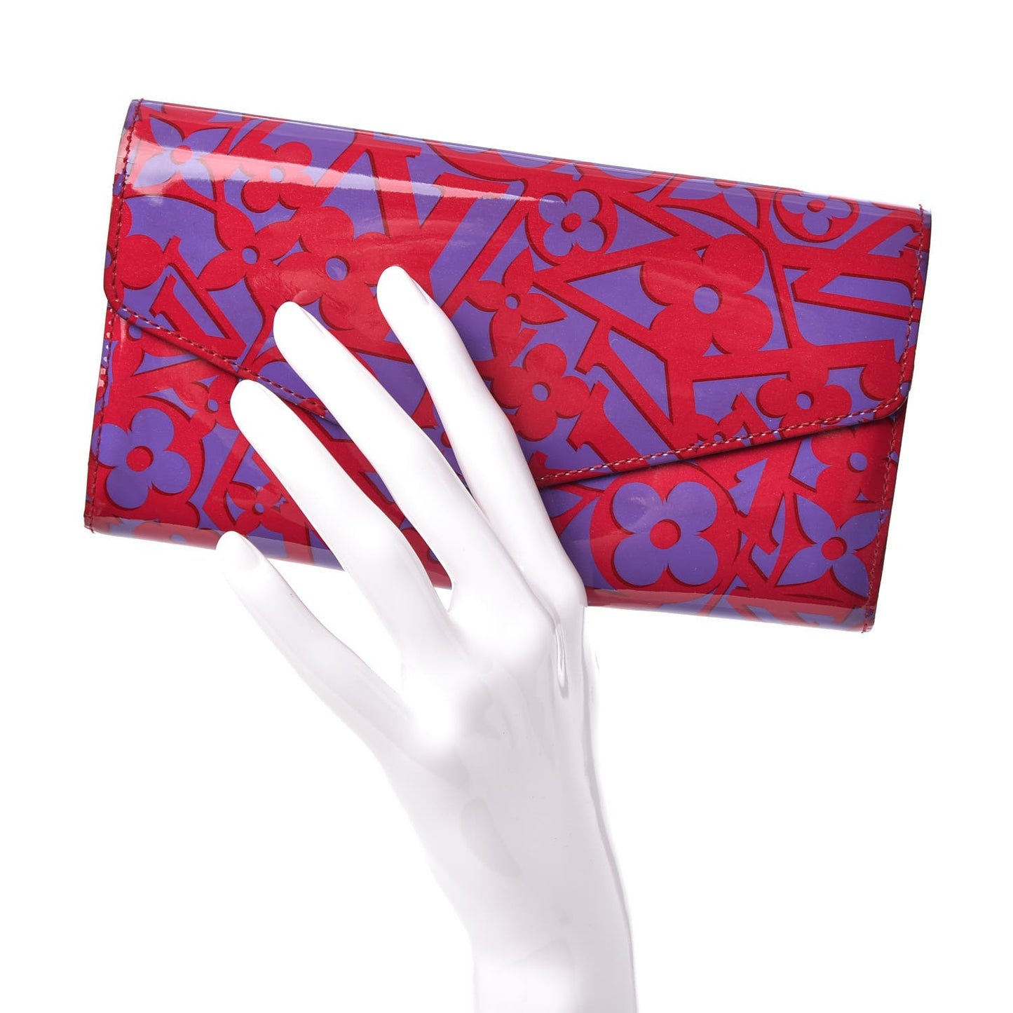 Patent Sweet Monogram Sarah Wallet Rose Indien