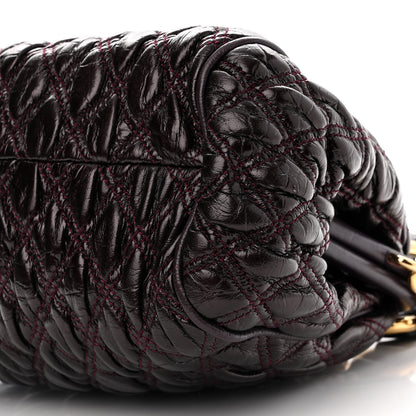 Marc Jacobs Metallic Calfskin Quilted The Kid Stam Plum 10 of 10