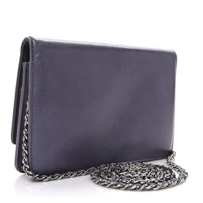 Chanel Lambskin Timeless CC Wallet on Chain WOC Light Purple 3 of 10