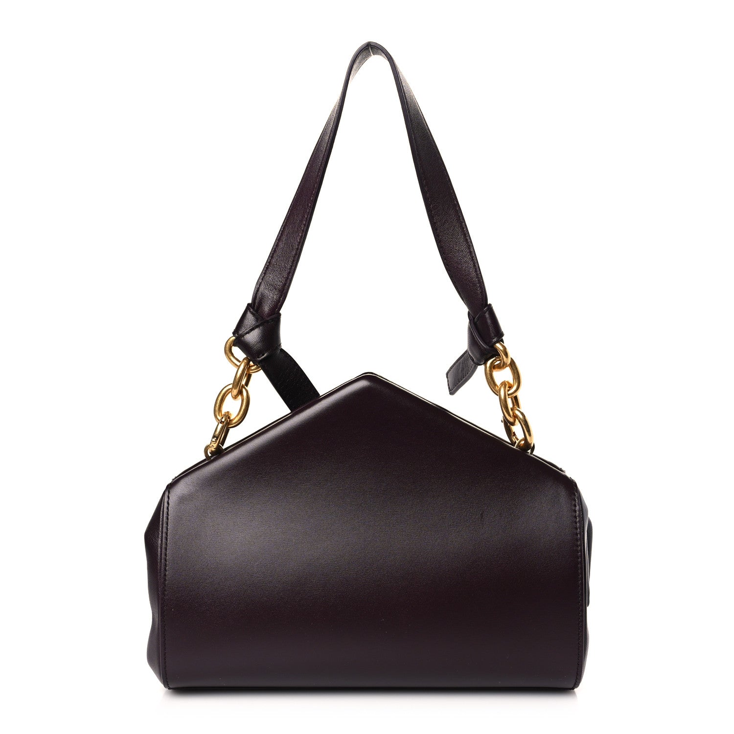 Bottega Veneta Nappa Angular Chain Knot Clutch Grape 1 of 8