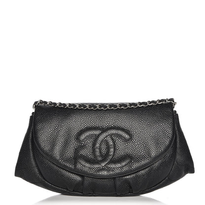 Chanel Caviar Half Moon Wallet On Chain WOC Black 1 of 9