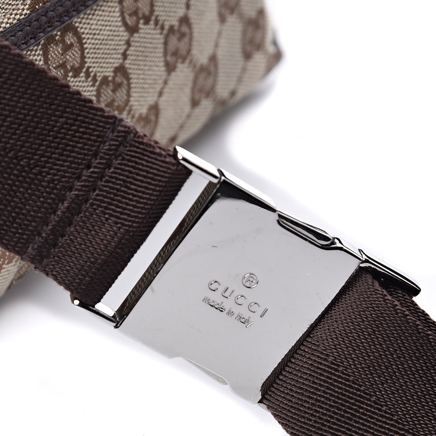 GG Monogram Flight Belt Bag Dark Brown