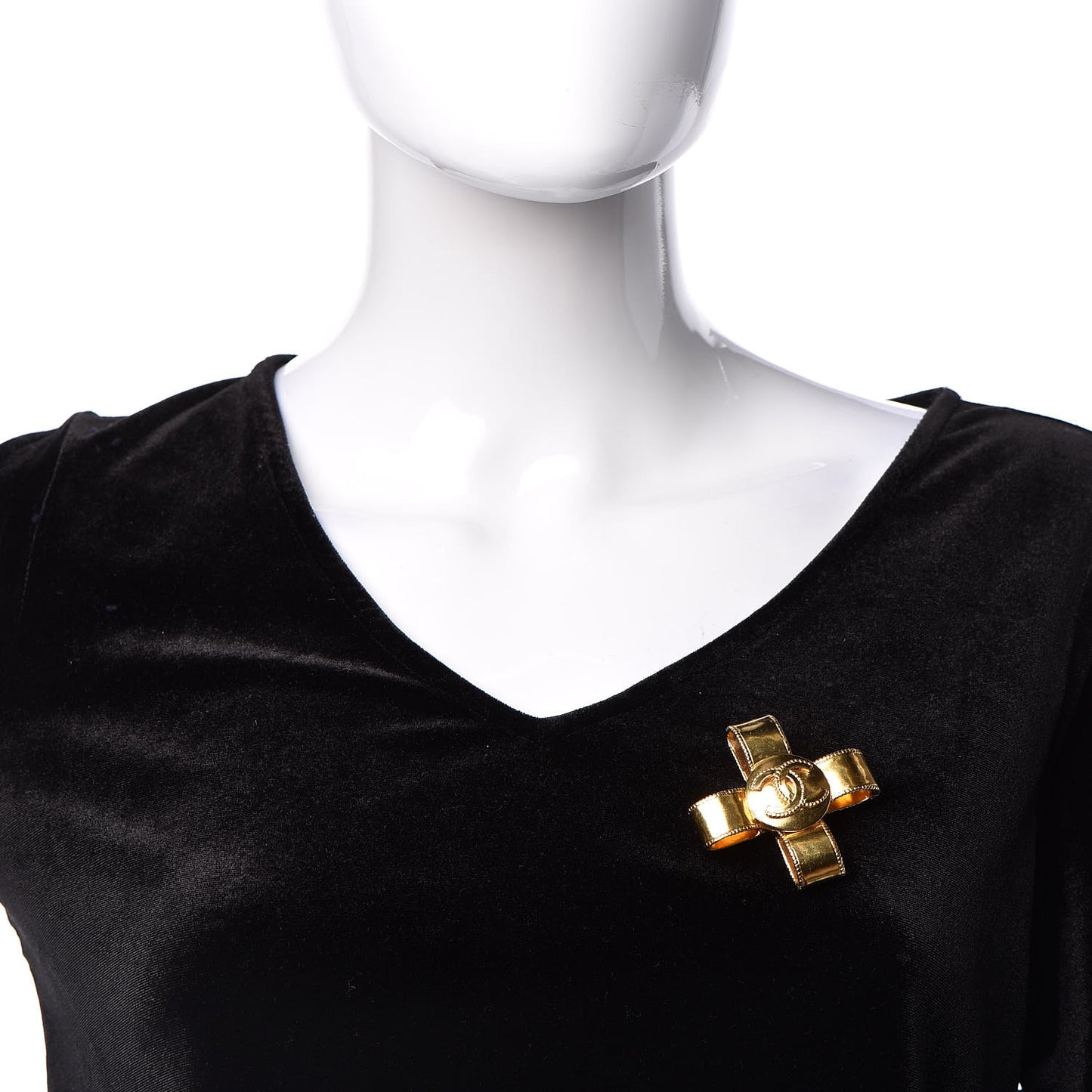 CC Cross Brooch Gold