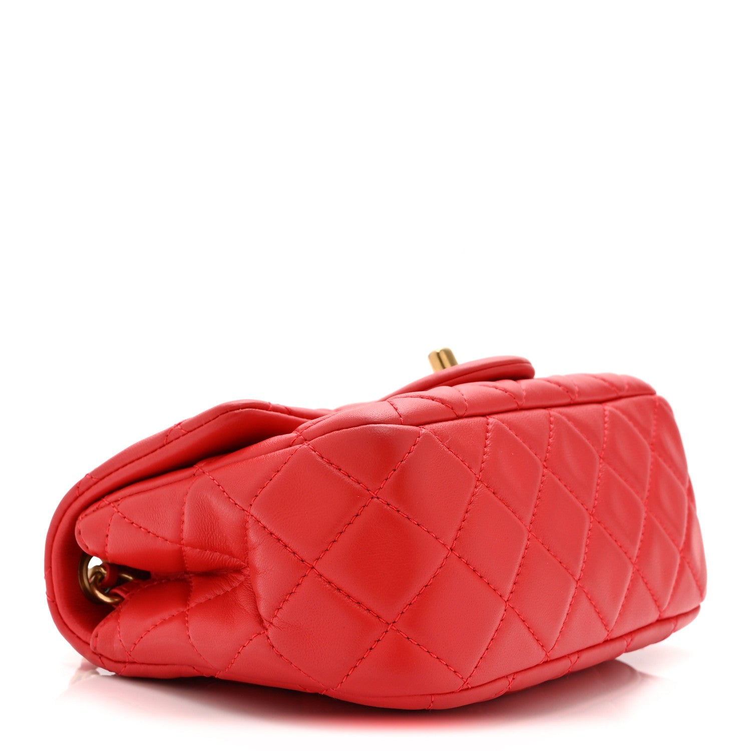 Chanel Lambskin Quilted Mini Pearl Crush Flap Red 9 of 10
