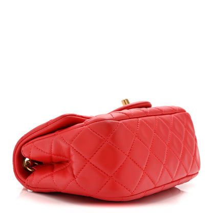 Chanel Lambskin Quilted Mini Pearl Crush Flap Red 9 of 10