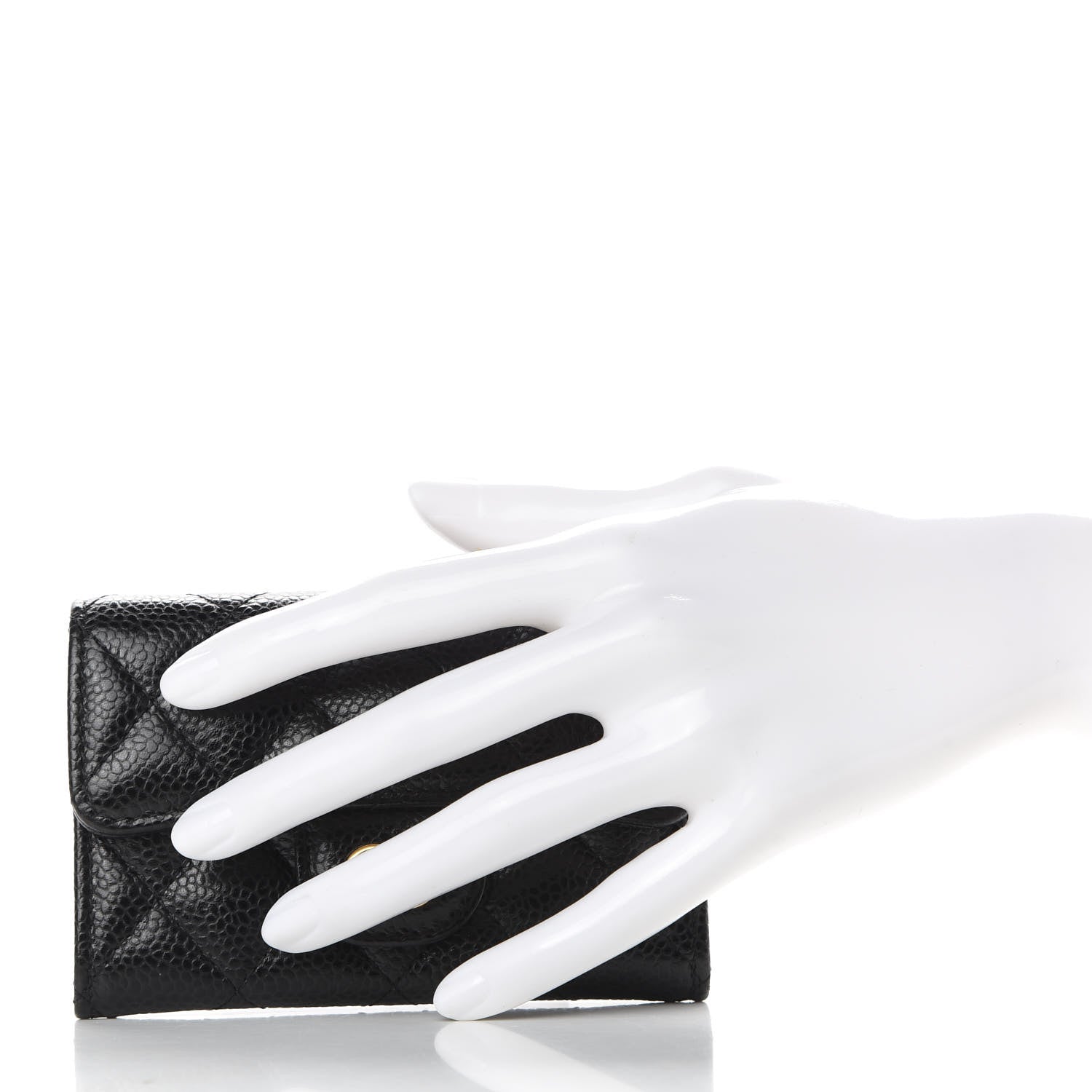 Chanel Caviar Quilted Flap Card Holder Black 2 of 7