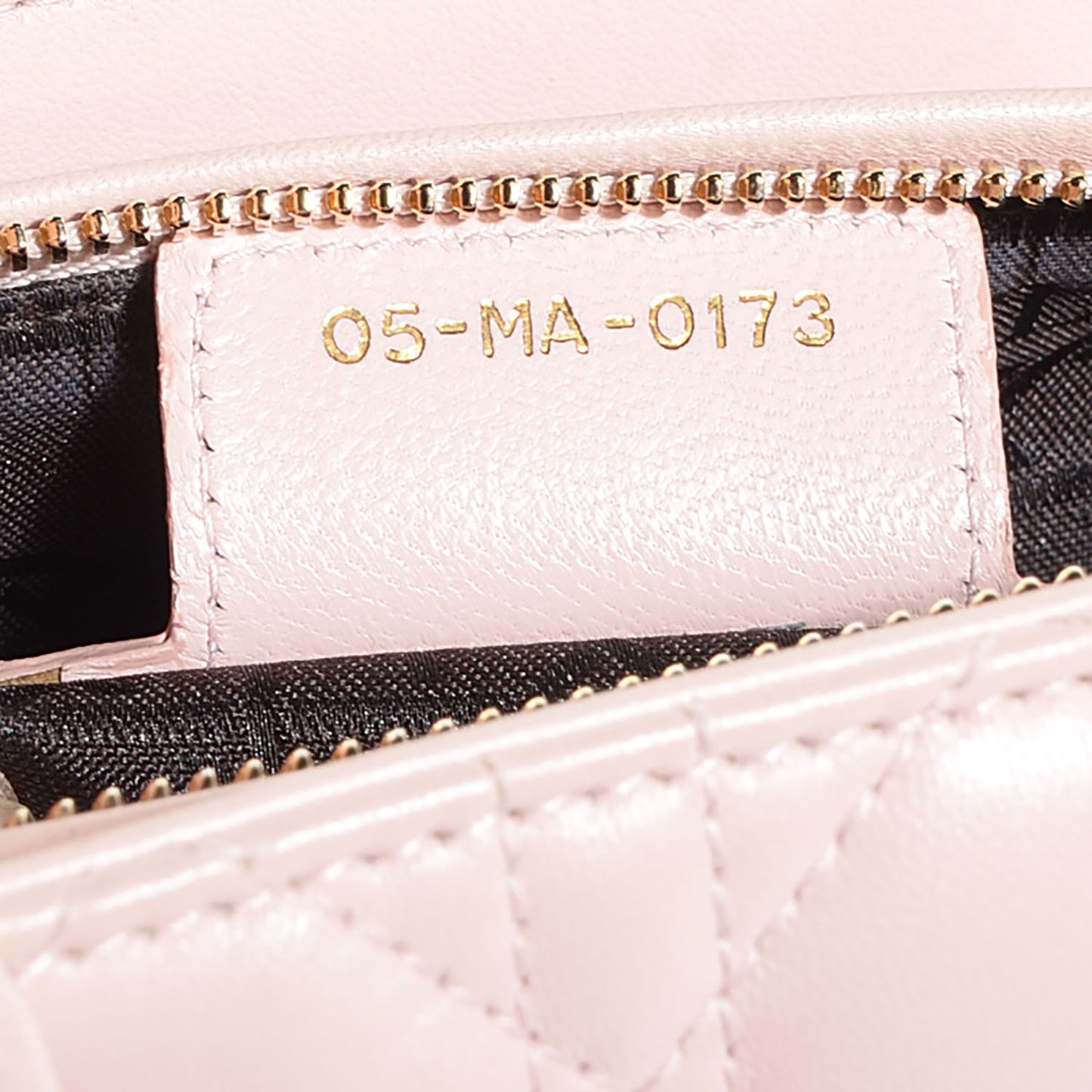 Lambskin Cannage Large Lady Dior Rose Poudre