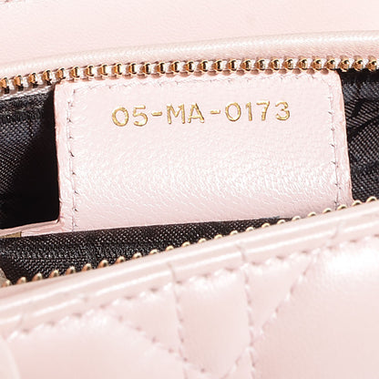 Christian Dior Lambskin Cannage Large Lady Dior Rose Poudre 7 of 7