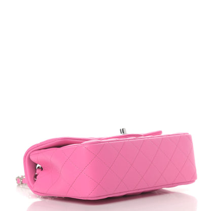 Chanel Lambskin Quilted Mini Rectangular Flap Pink 4 of 12