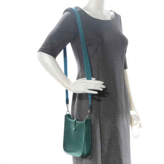 Hermes Taurillon Clemence Evelyne III TPM Malachite 2 of 9
