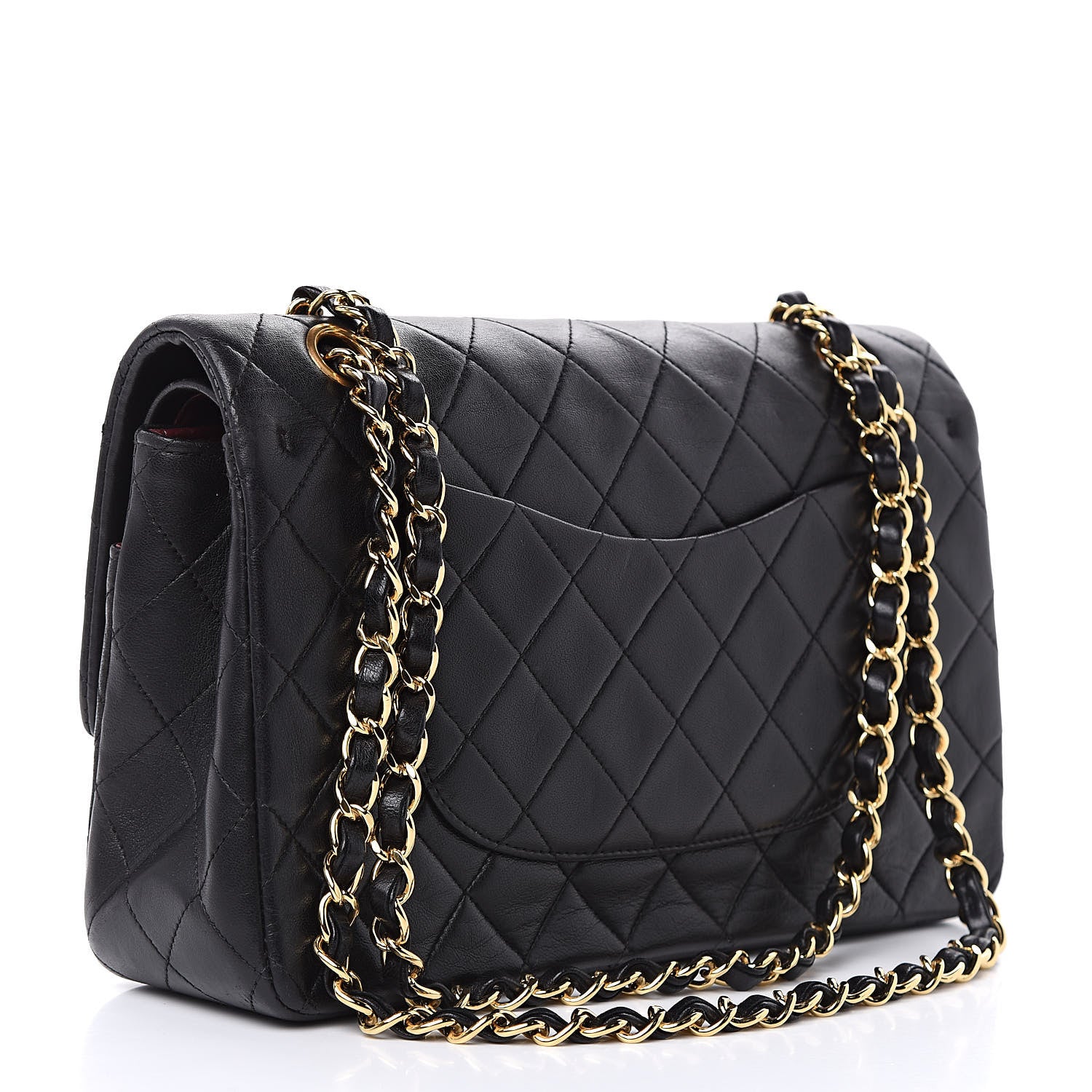 Chanel Lambskin Quilted Medium Double Flap Black 3 of 17