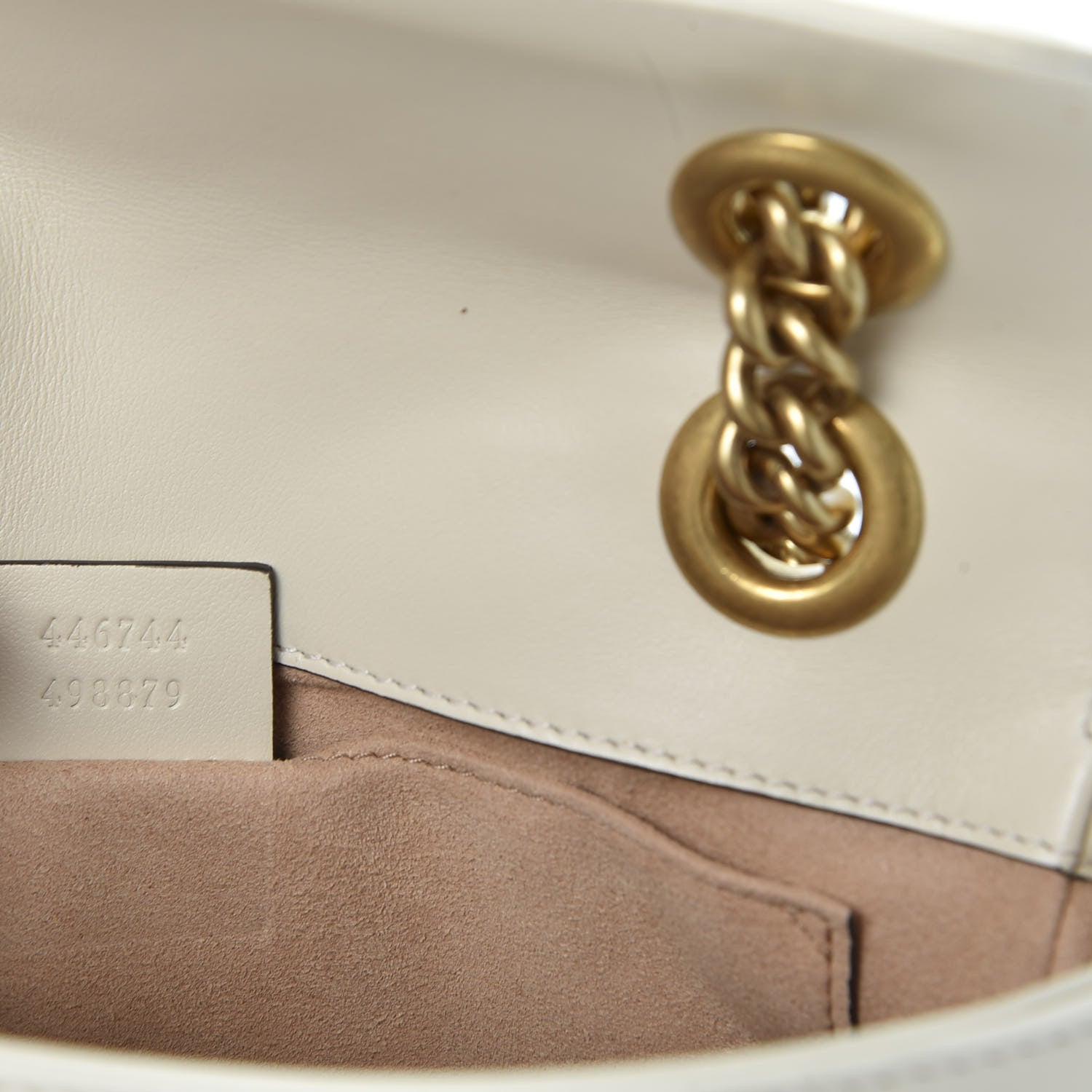 Gucci Calfskin Matelasse Mini GG Marmont Shoulder Bag White 8 of 9