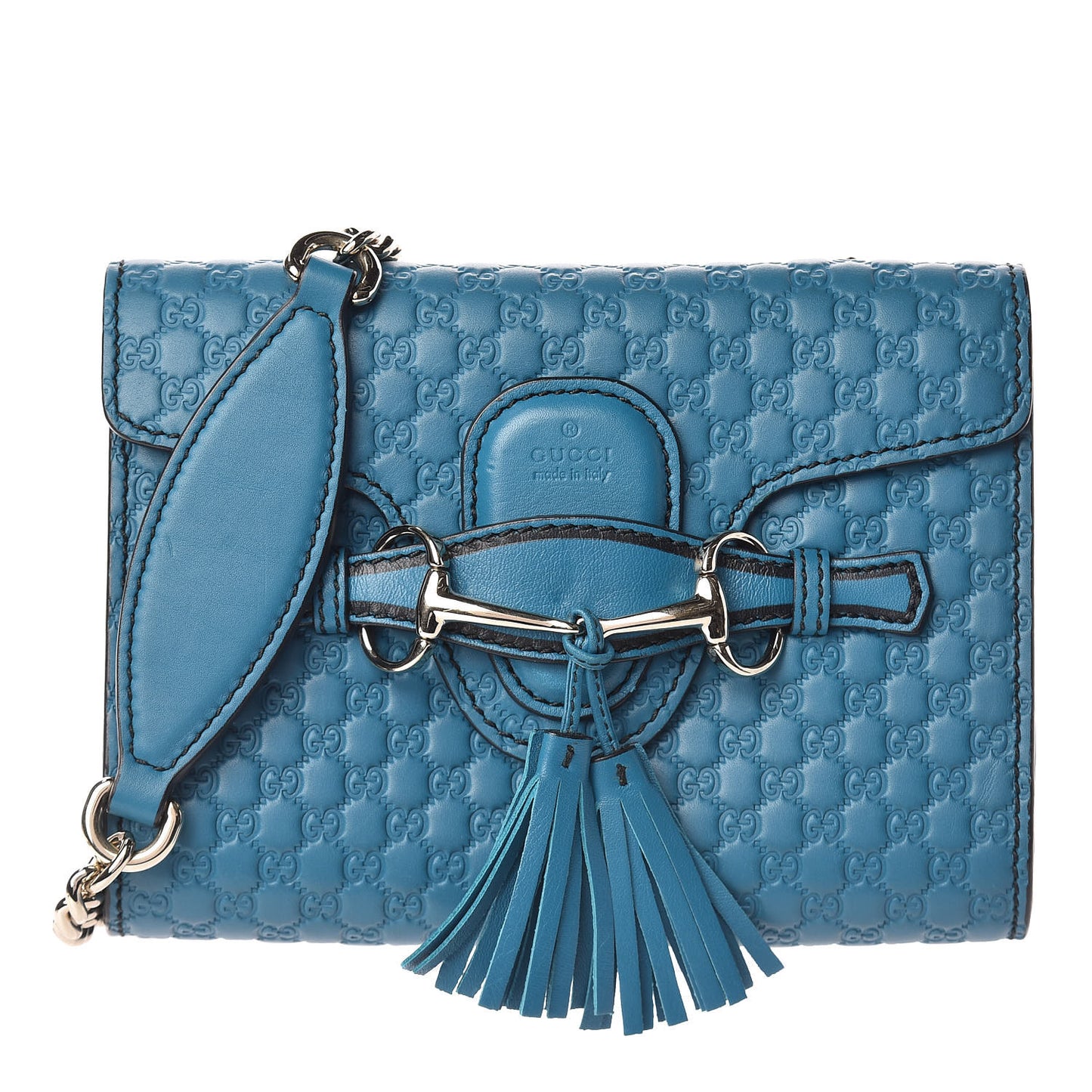 Microguccissima Mini Emily Shoulder Bag Deep Cobalt