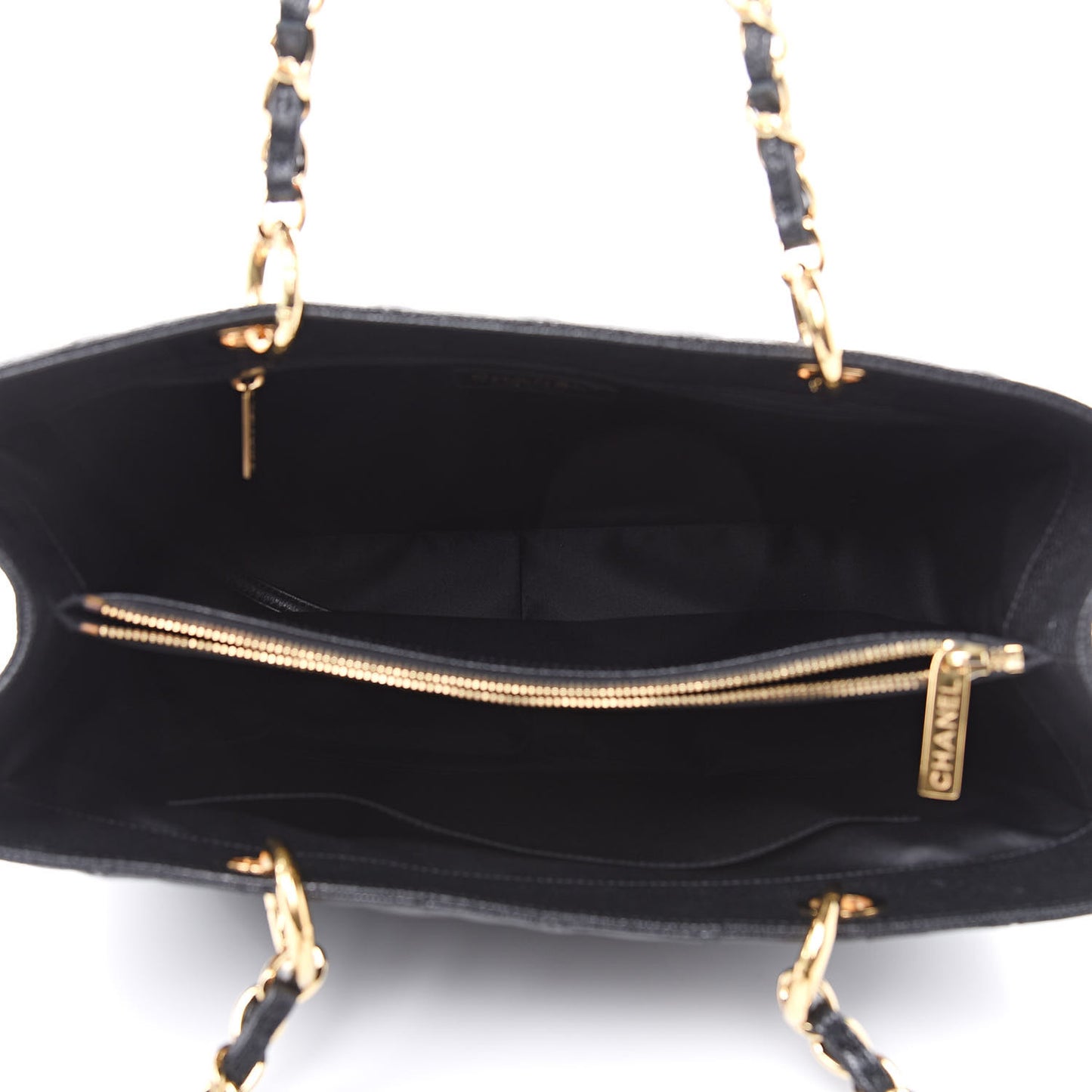 Caviar Quilted Grand Shopping Tote GST Black