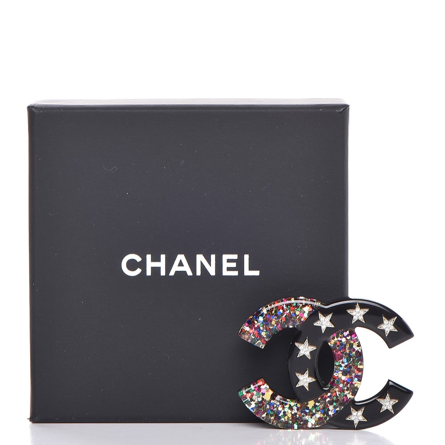 Resin Glitter Crystal CC Star Brooch Multicolor