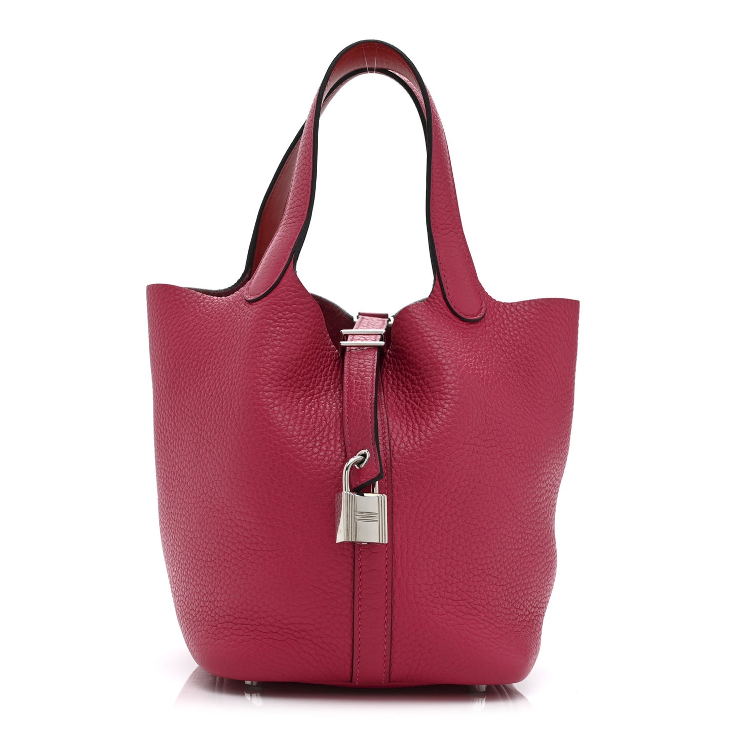 Taurillon Clemence Swift Eclat Picotin Lock 18 PM Rose Mexico Rouge De Coeur