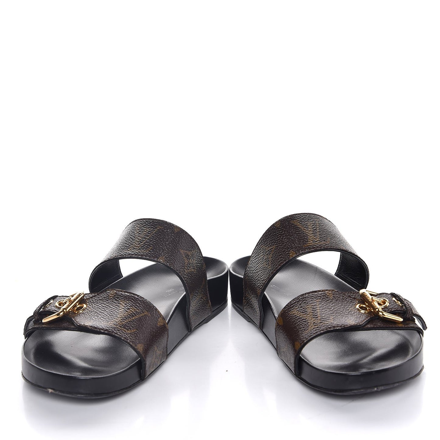 Monogram Bom Dia Mule Sandals 36 Black