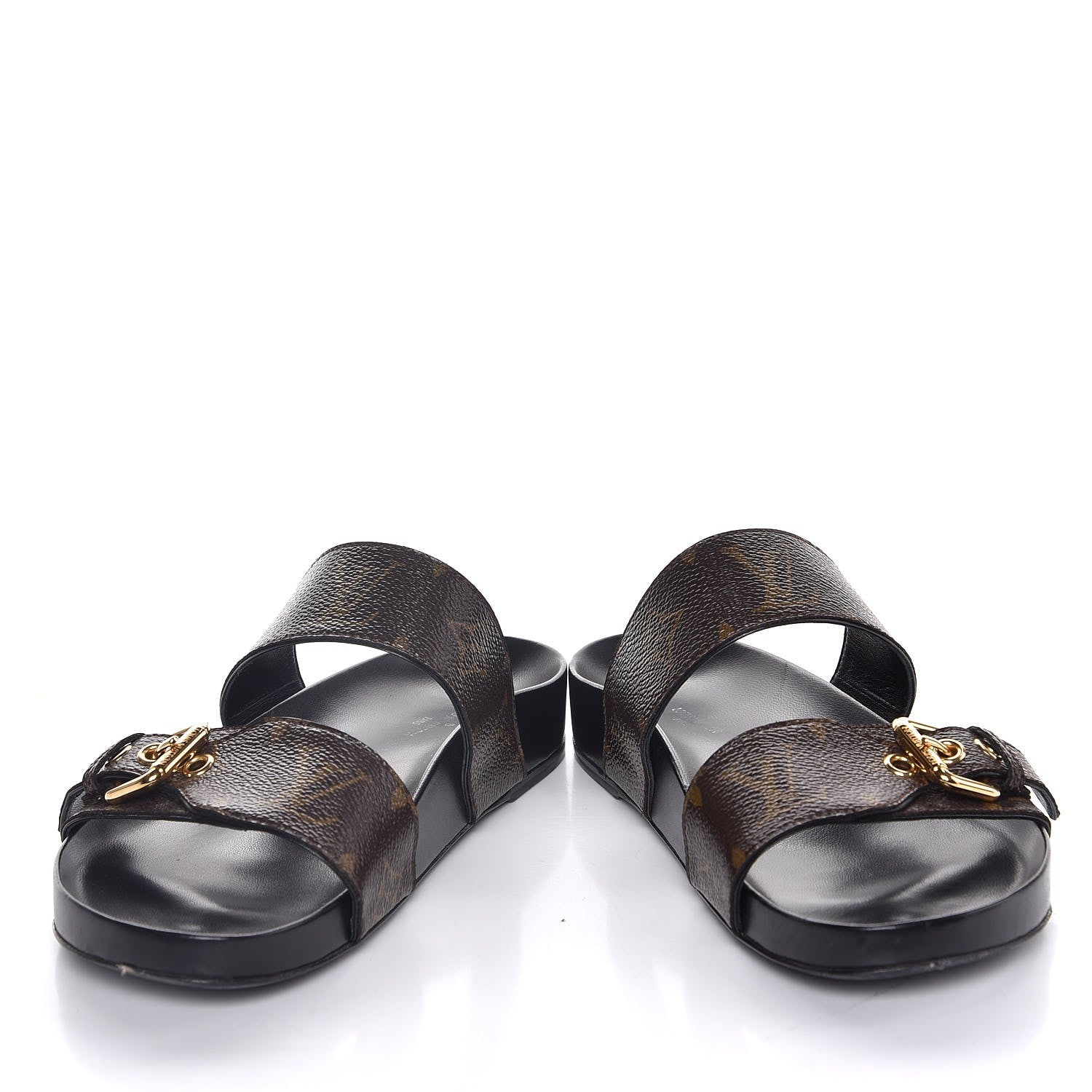 Louis Vuitton Monogram Bom Dia Mule Sandals 36 Black 5 of 9