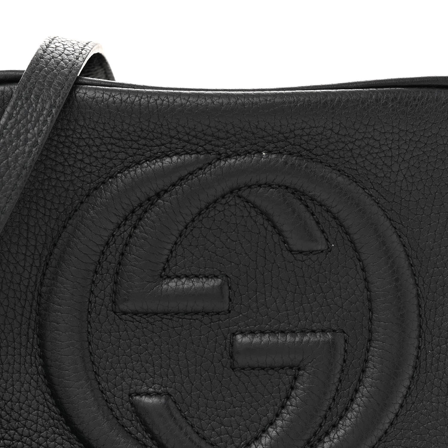 Gucci Pebbled Calfskin Small Soho Disco Bag Black 9 of 17