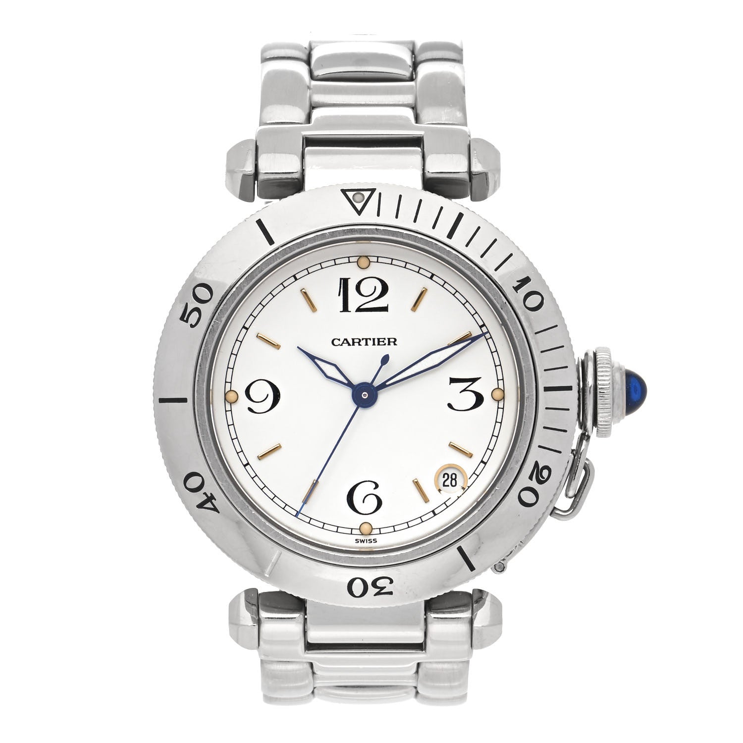 Cartier Stainless Steel 35mm Pasha C Diver Automatic Watch 1 of 4