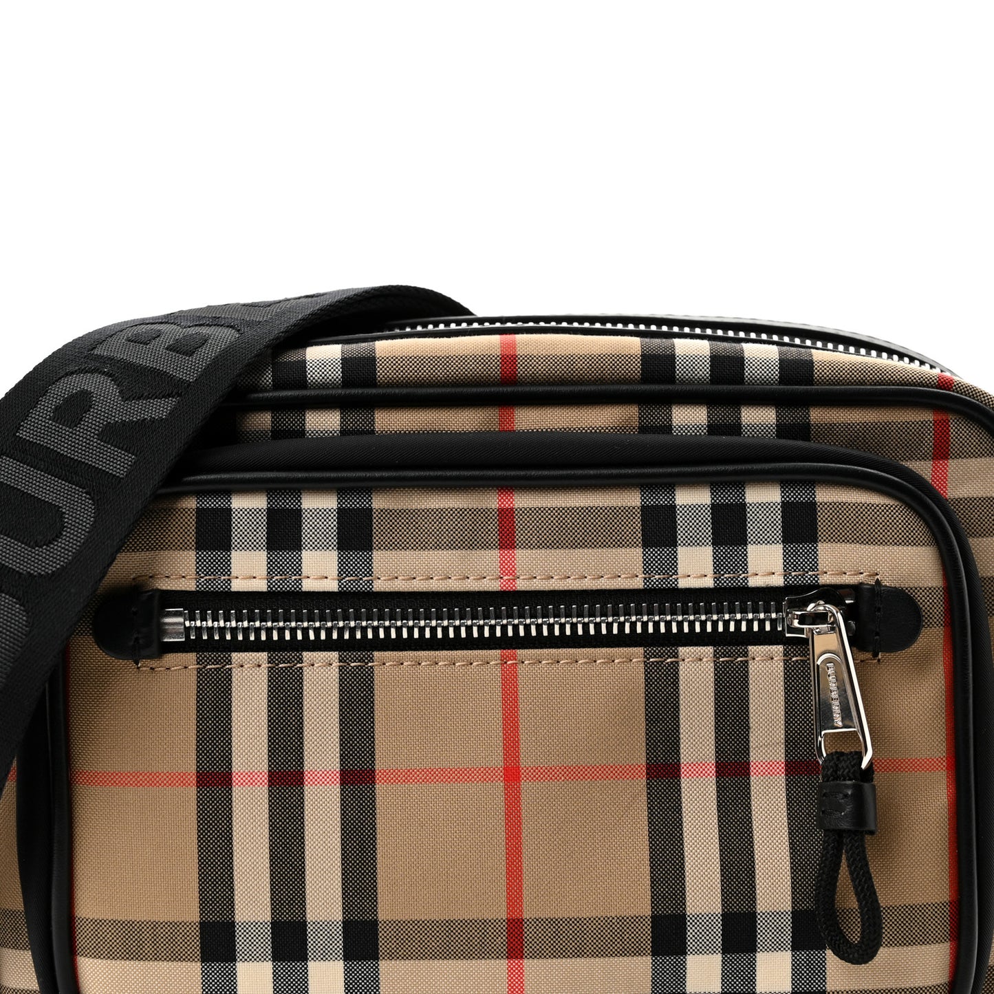 Vintage Check Calfskin Small Camera Bag Archive Beige
