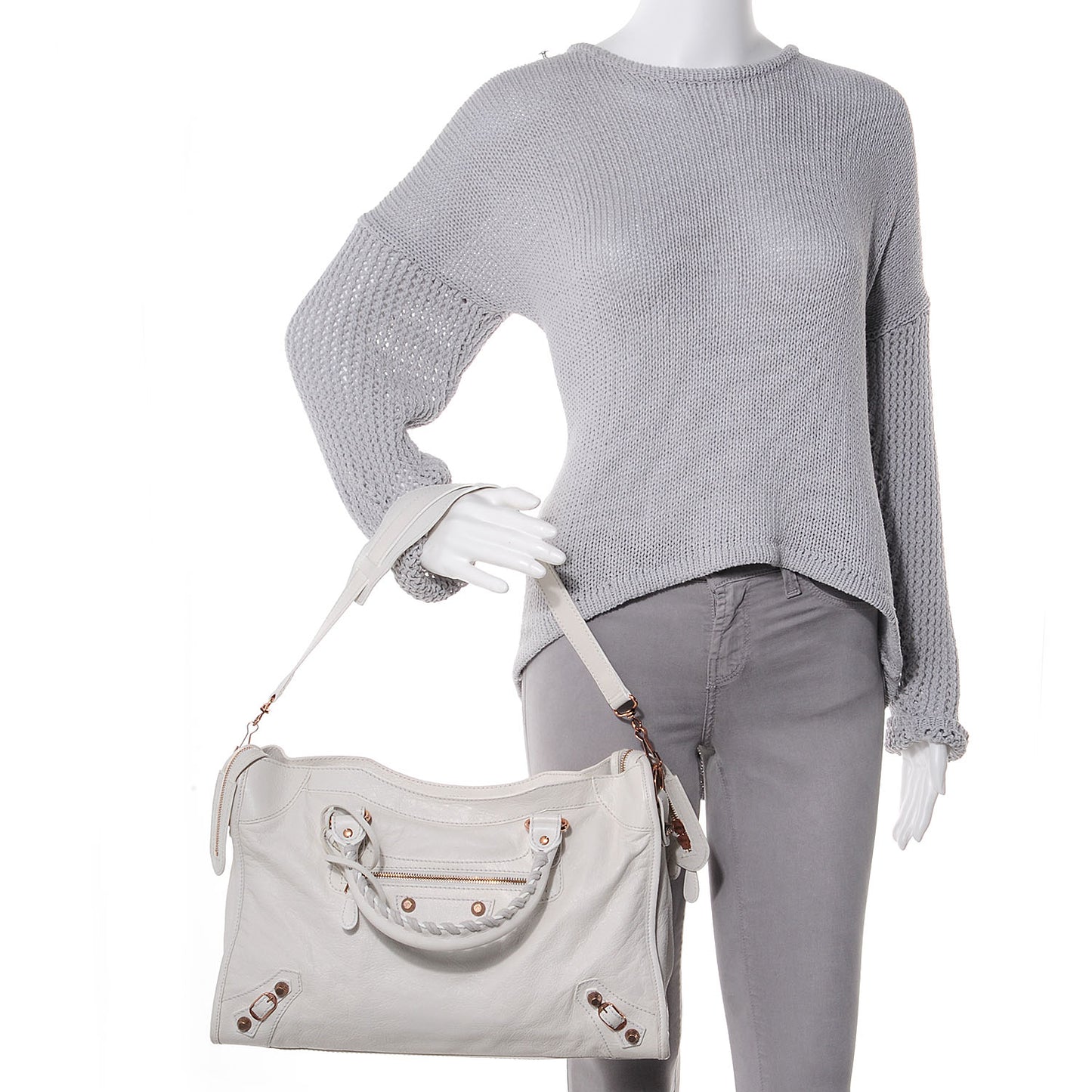 Agneau Giant 12 Rose Gold Hardware City White