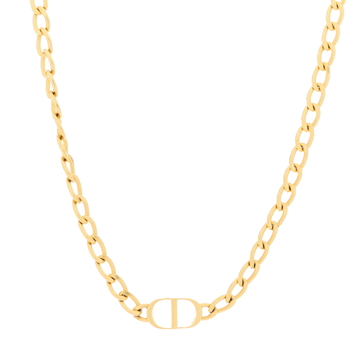 Metal Petit CD Choker Necklace Gold