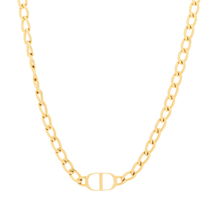 Christian Dior Metal Petit CD Choker Necklace Gold 1 of 4