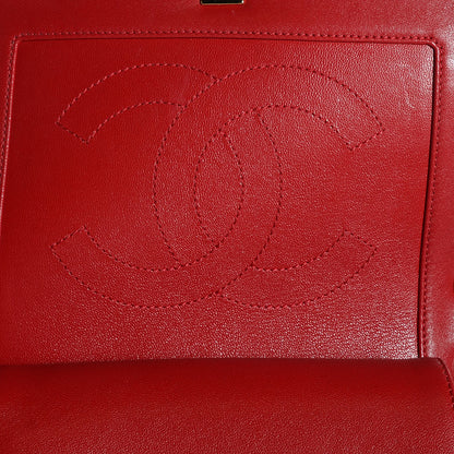 Chanel Iridescent Sheepskin Quilted Vintage Mademoiselle Flap Red 7 of 9