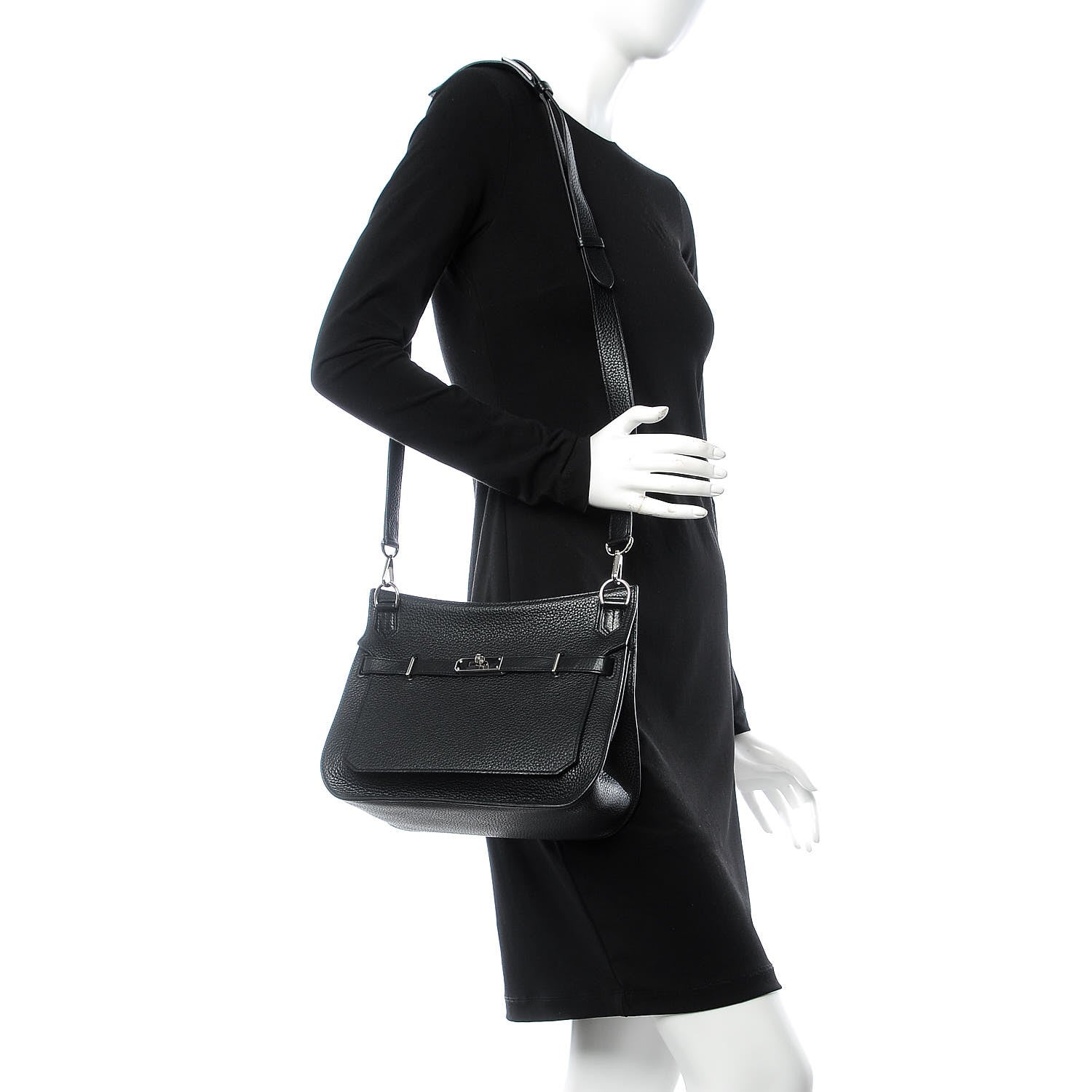 Hermes Taurillon Clemence Jypsiere 28 Black 2 of 7