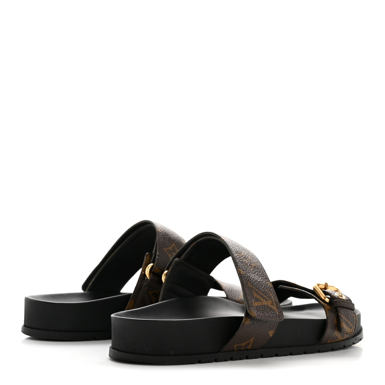 Louis Vuitton Monogram Bom Dia Mule Sandals 39 Black 5 of 10