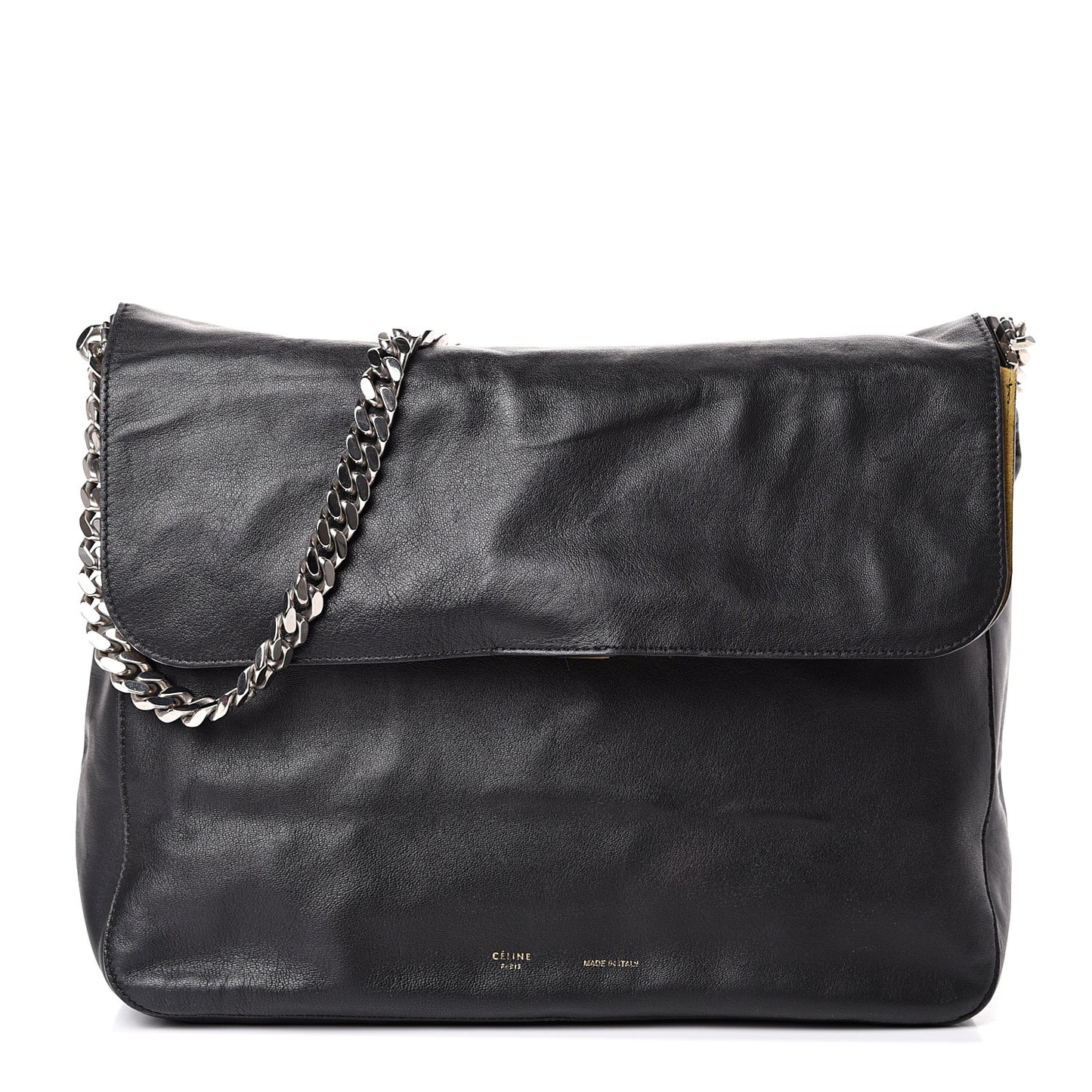 Lambskin Medium Gourmette Shoulder Bag Black