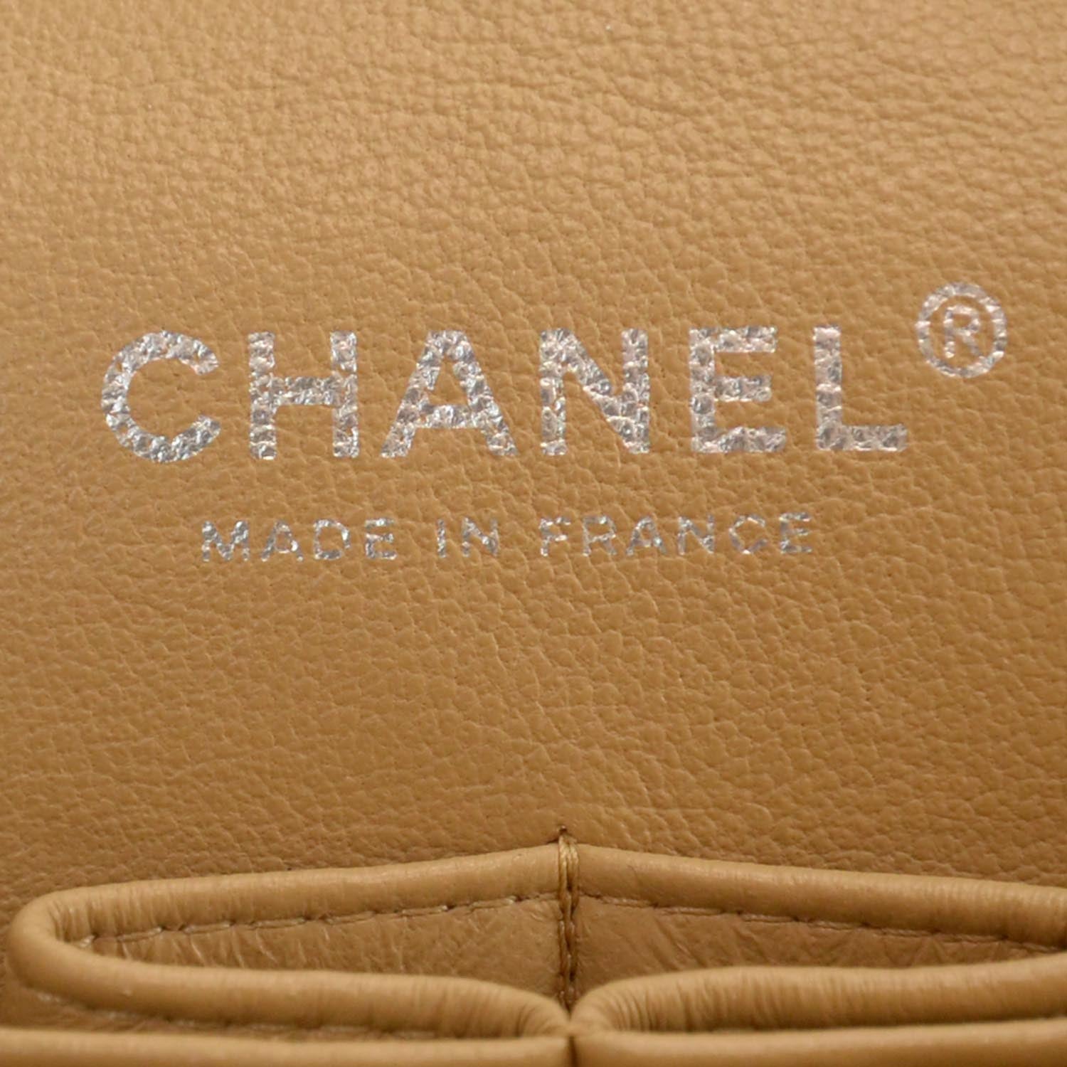 Chanel Caviar Quilted Medium Double Flap Beige 6 of 10