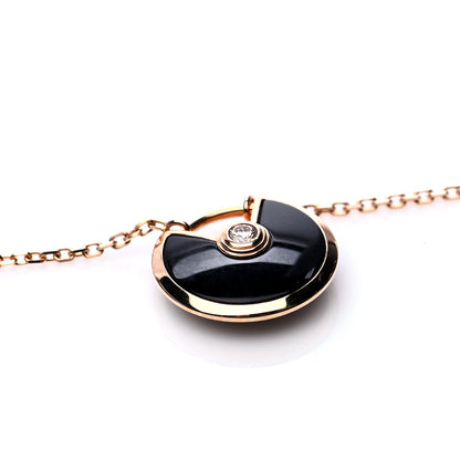 Cartier 18K Pink Gold Diamond Black Onyx XS Amulette de Cartier Pendant Necklace 5 of 5