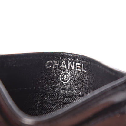 Chanel Patent Card Holder Case Black 6 of 9