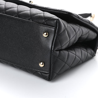 Chanel Caviar Quilted Small Coco Handle Flap Black 10 of 10