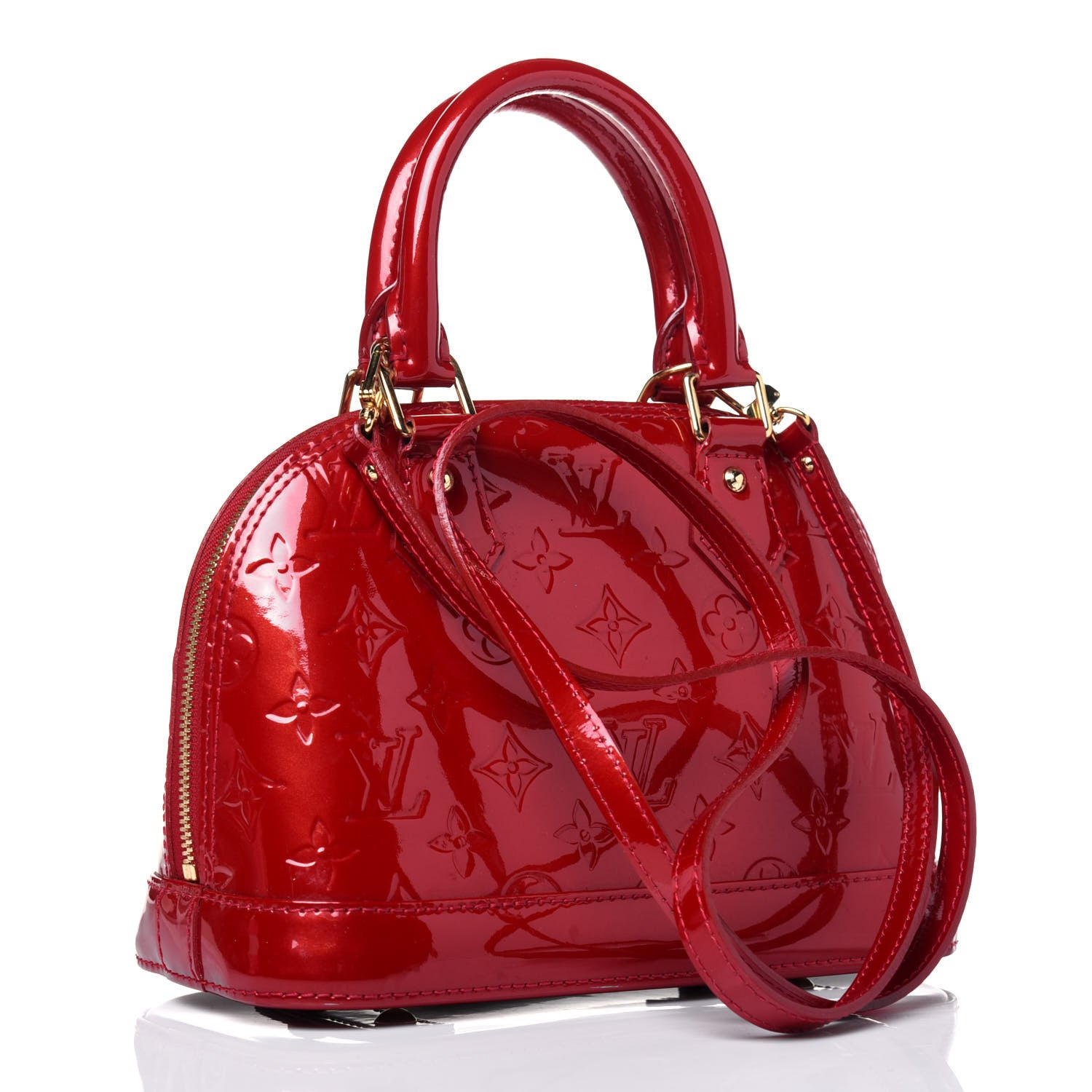 Louis Vuitton Vernis Alma BB Pomme D'Amour 4 of 16