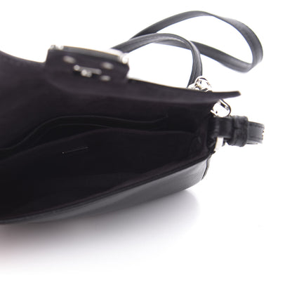 Fendi Lambskin Studded Heart Micro Baguette Black 5 of 9