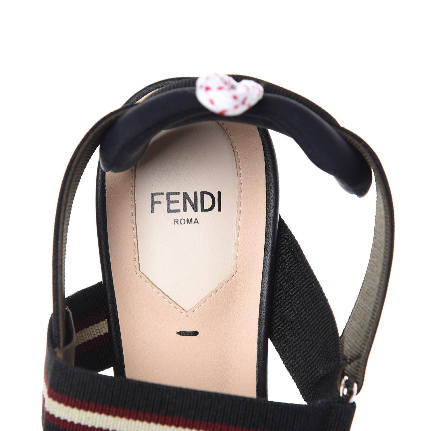 Fendi Technical Mesh FF Colibri 55mm Slingback Pumps 39 Tobacco Moro Bordeaux Black Militare 7 of 8