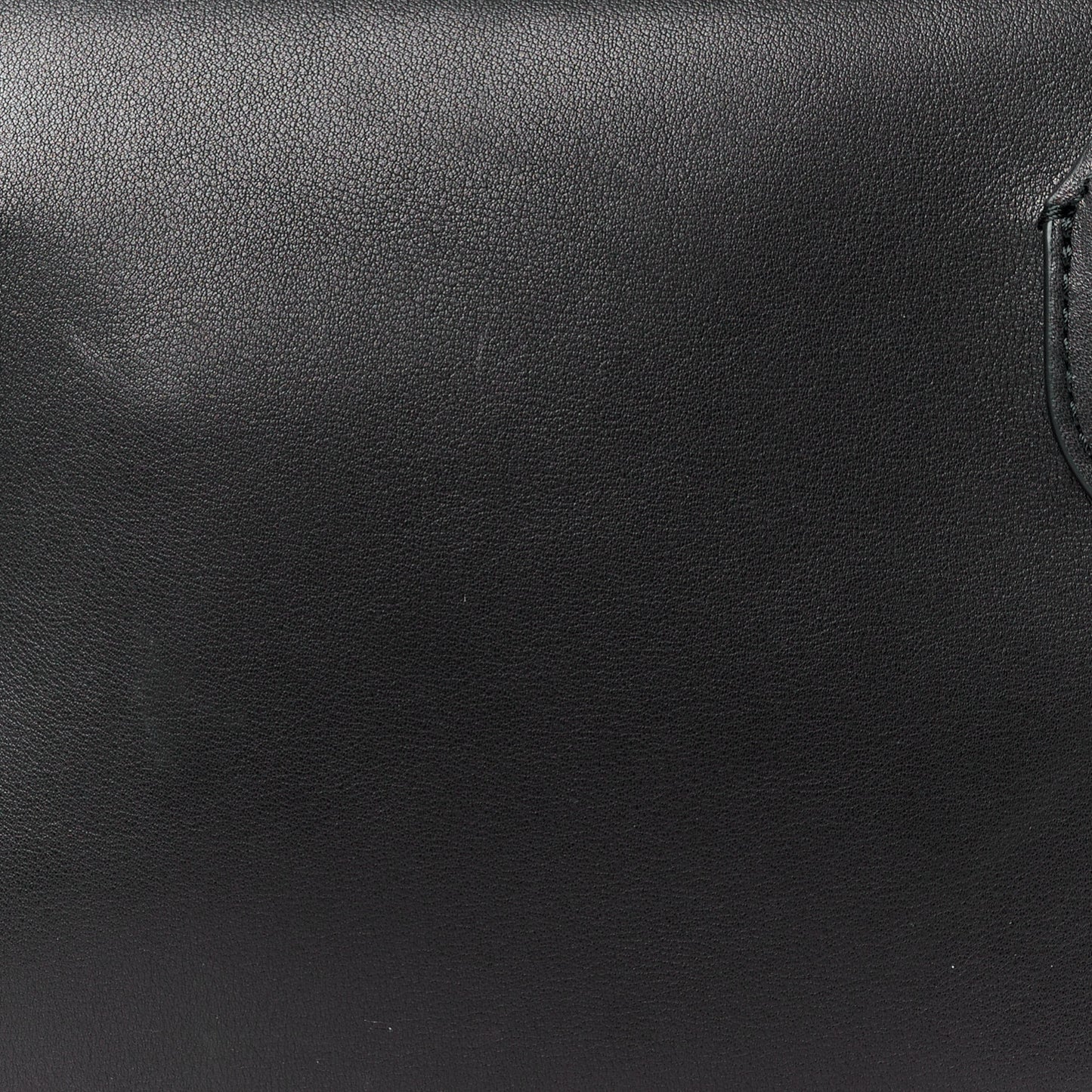 Polished Saddle Calfskin E/W Top Handle Bag Black