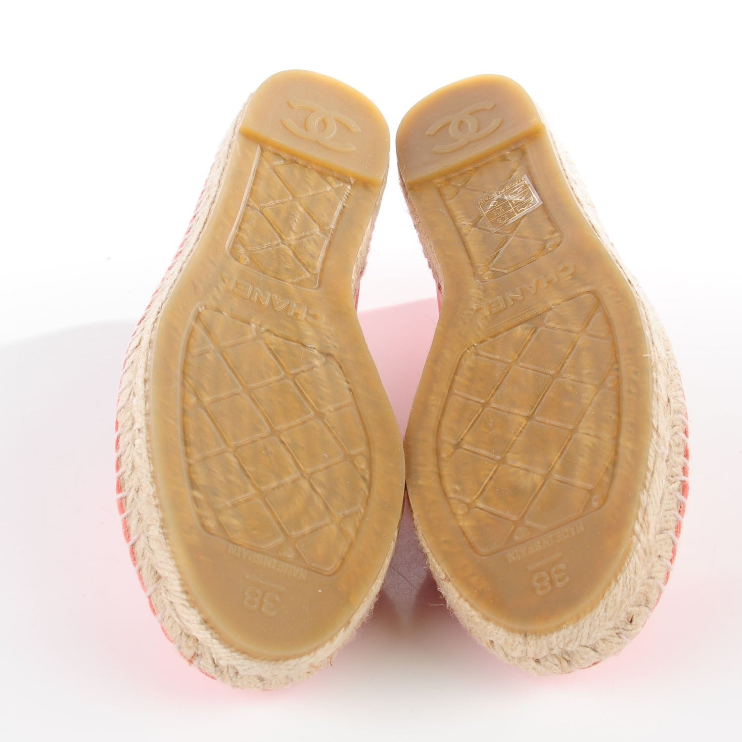Chanel Suede Lambskin CC Espadrilles 38 Pink 10 of 18