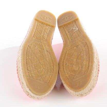 Chanel Suede Lambskin CC Espadrilles 38 Pink 10 of 18